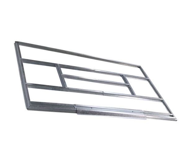 Metal Garden Shed Galvanized Sheet Metal 213 x 127 x 185 cm Gray