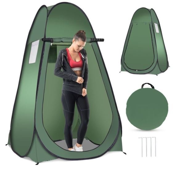 Shower Toilet Tent Portable&Foldable Green 120 x 120 x 190 cm