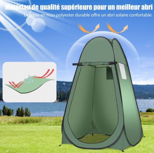 Shower Toilet Tent Portable&Foldable Green 120 x 120 x 190 cm