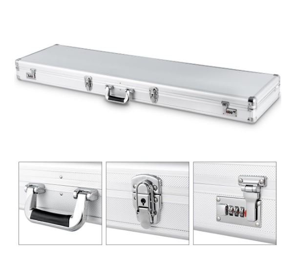 Lockable Silver Aluminum Alloy Case for Storage&Carrying
