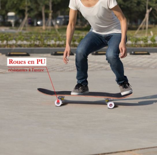 7 Layers Maple Wood Skateboard Blue Color