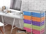 Storage Tower with 15 Removable Drawers Trolley