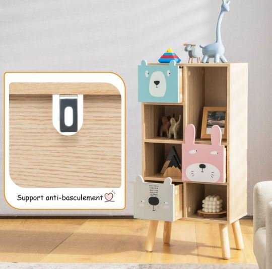 Children's Storage Unit with 3 Drawers