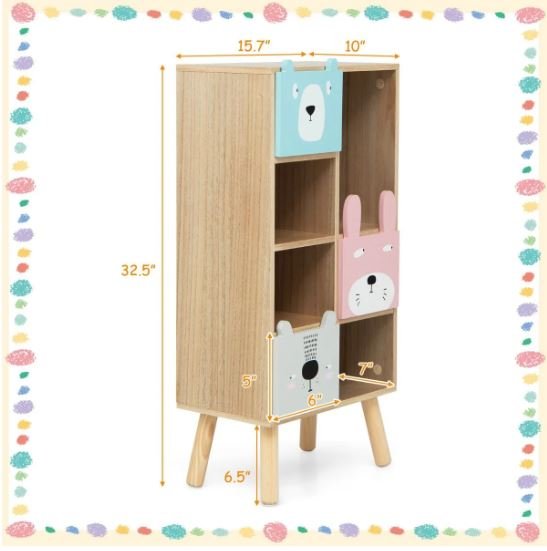 Children's Storage Unit with 3 Drawers