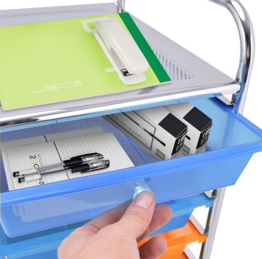 Storage Tower with 15 Removable Drawers Trolley