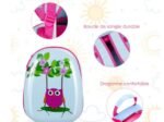 Children's Suitcase Trolley Luggage + Backpack Owl