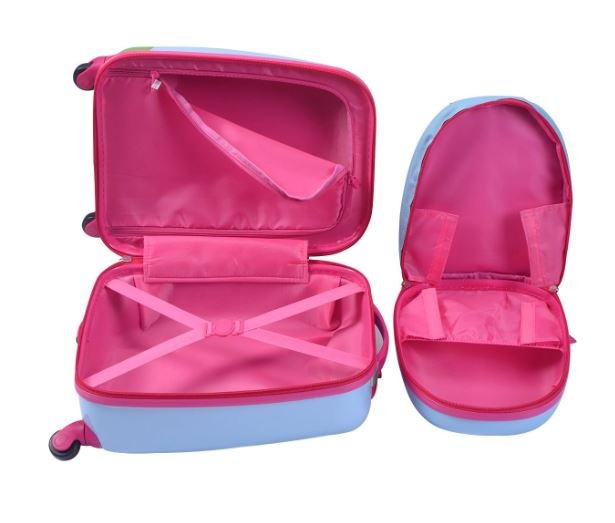 Children's Suitcase Trolley Luggage + Backpack Owl