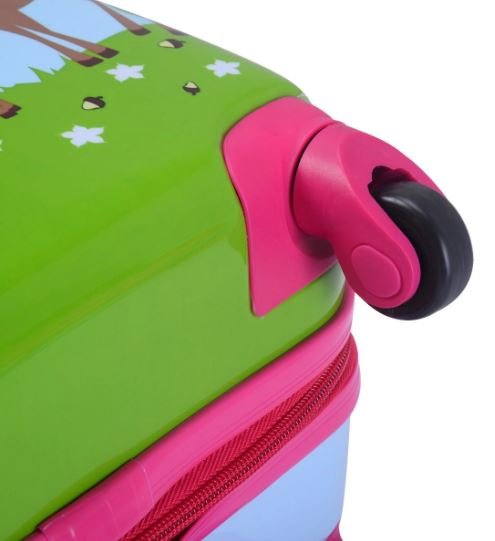 Children's Suitcase Trolley Luggage + Backpack Owl