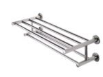 Bathroom Double Towel Rack Shelf Wall Mounted