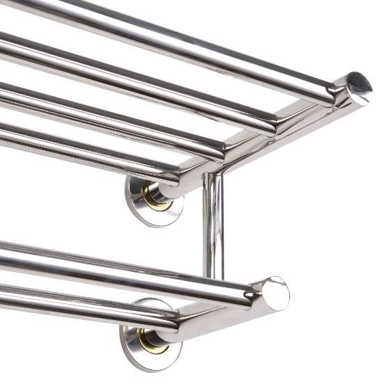 Bathroom Double Towel Rack Shelf Wall Mounted