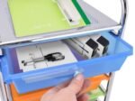 Storage Trolley with Drawers on Wheels 32.5 x 37 x 74.5 CM Multicolor