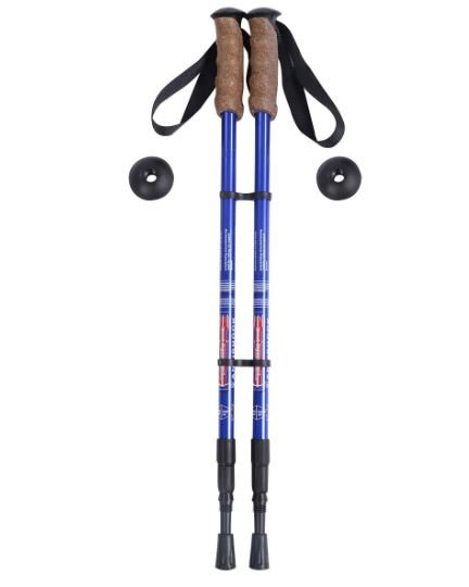 1Pair Folding Walking Hiking Stick Mountaineer Sticks