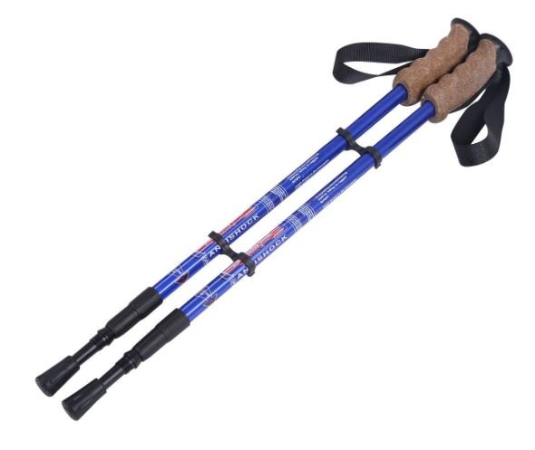 1Pair Folding Walking Hiking Stick Mountaineer Sticks