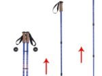 1Pair Folding Walking Hiking Stick Mountaineer Sticks