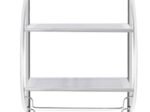 Bathroom Wall Shelf Chrome Metal Towel Storage 45 x 25.5 x 55CM