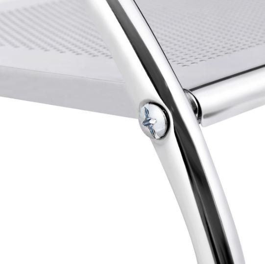 Bathroom Wall Shelf Chrome Metal Towel Storage 45 x 25.5 x 55CM