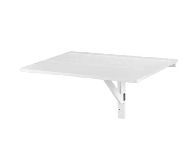 White Pine Wood Folding Wall Table Shelf