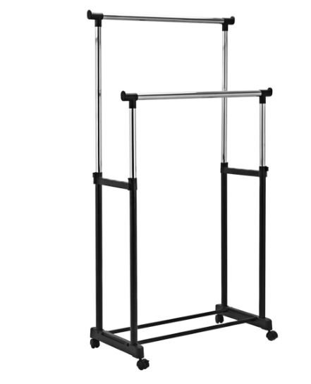 Clothes Rack Wardrobe Racks on Wheels 84 x 43 x (94-168)CM
