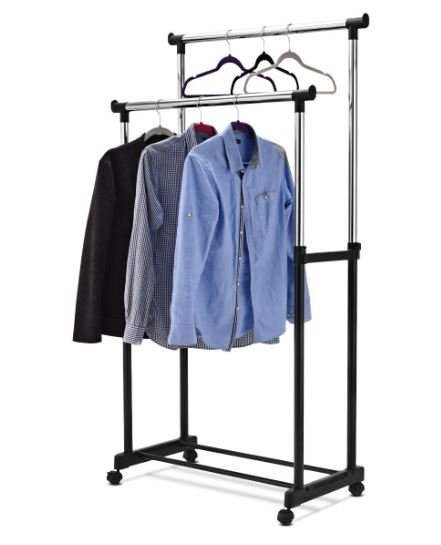 Clothes Rack Wardrobe Racks on Wheels 84 x 43 x (94-168)CM