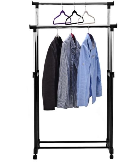 Clothes Rack Wardrobe Racks on Wheels 84 x 43 x (94-168)CM