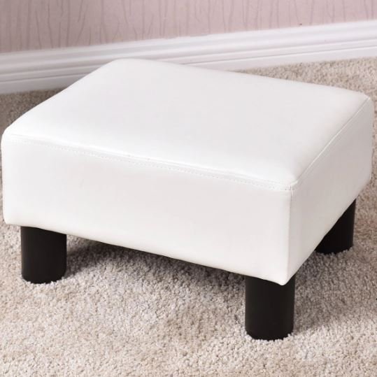 Cube Footrest Stool Pouf Footstool PU Seat