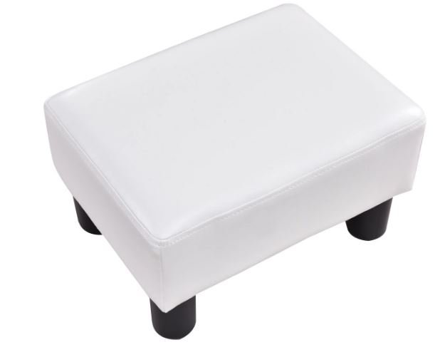 Cube Footrest Stool Pouf Footstool PU Seat
