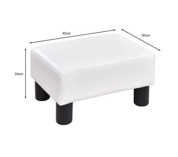 Cube Footrest Stool Pouf Footstool PU Seat