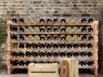 72 Bottle Wine Rack Modular Sturdy Pine Wood
