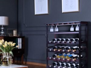 Wine Rack 24-Bottle Glass Holders Bottles Shelf