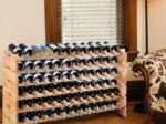 72 Bottle Wine Rack Modular Sturdy Pine Wood