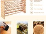 72 Bottle Wine Rack Modular Sturdy Pine Wood