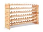 72 Bottle Wine Rack Modular Sturdy Pine Wood