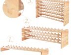 72 Bottle Wine Rack Modular Sturdy Pine Wood