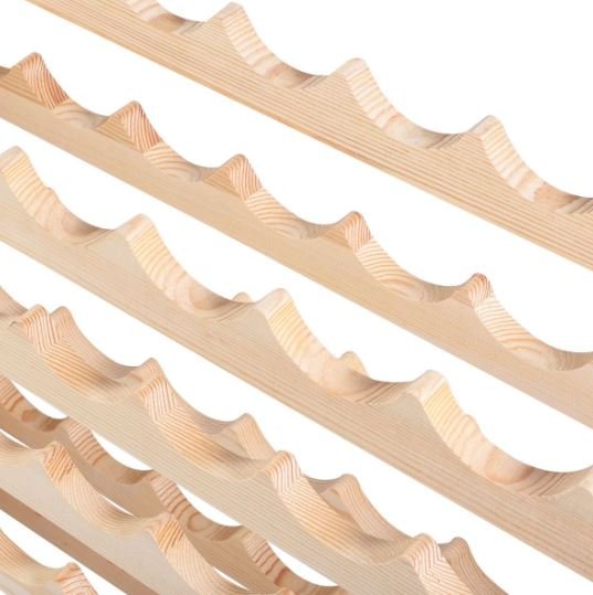 72 Bottle Wine Rack Modular Sturdy Pine Wood