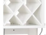 White Wine Bottle Rack Shelf 2 Tier Wall Mount Large Storage Capacity