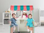 2-Sided Wooden Children's Kitchen 8 Accessories 71 X 53 X 91 CM
