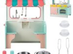 2-Sided Wooden Children's Kitchen 8 Accessories 71 X 53 X 91 CM