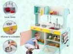 2-Sided Wooden Children's Kitchen 8 Accessories 71 X 53 X 91 CM