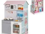 2in1 Children's Dollhouse Kitchen 2 Sided 8 Accessories, Sound, Lights, 3 Floors