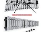 30 Note Glockenspiel Xylophone Wooden Frame Aluminum Bars