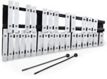 30 Note Glockenspiel Xylophone Wooden Frame Aluminum Bars