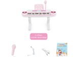 Electronic Piano Keyboard for Children 37 Keys Portable Rhythm Light Pink