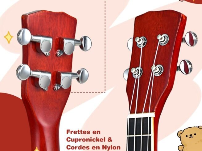 Wooden 4 String Banjo 24 Inch Remo Head Carry Bag 62 x 21 x 7.5 CM