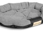 OVAL Dog Bed 100x75 cm Personalized Waterproof Gray