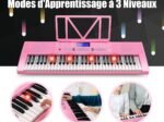 61-Key Electronic Piano Keyboard Microphone Stand 255 Sounds 255 Rhythms 24Demo