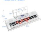 61-Key Electronic Piano Keyboard Microphone Stand 255 Sounds 255 Rhythms 24Demo