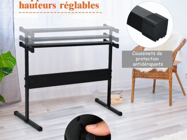 Electric Piano Keyboard 61 Keys with Microphone Stand Stool and LCD Screen