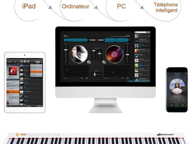 88-Key Digital Piano Weighted Keys Bluetooth Function MIDI Interface Speakers