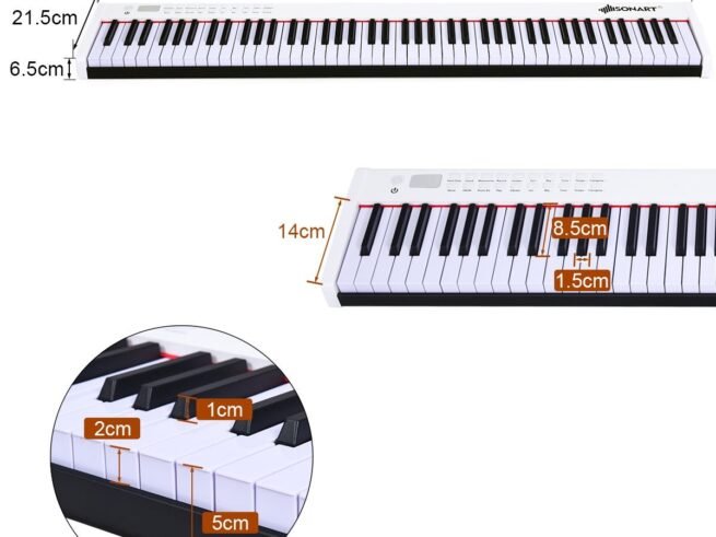 88-Key Digital Piano Weighted Keys Bluetooth Function MIDI Interface Speakers