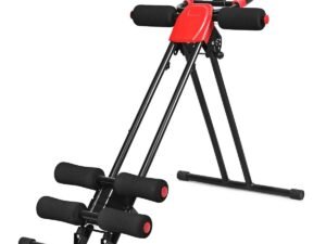 Foldable Abdominal Machine Trainer 4 Adjustable Resistance with LCD Screen